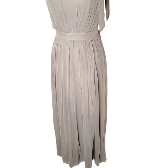 AFTER SIX Womens Bridesmaids Lux Chiffon Belted Evening Gown Size 2 Taupe New - Picture 9 of 16